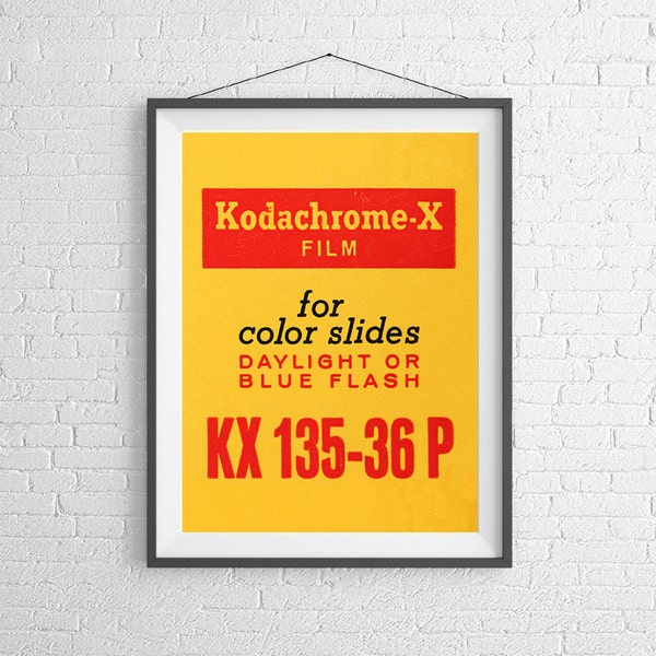 Kodak Kodachrome-X - Jahrgang Film Box - 35mm-Film - Ilford Agfa - Kunstdruck/Poster
