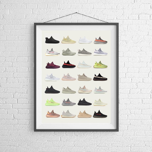 Adidas Yeezy 350 Collection - Kayne West Poster - Sneaker Poster - HypeBeast