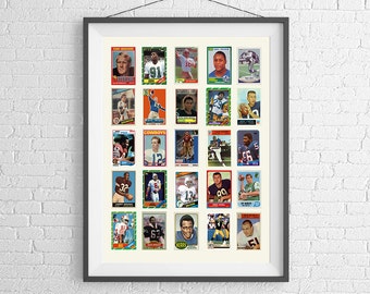 NFL Hall of Fame Football Card Poster - Art Print - HOF Collection