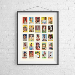 Poster della carta da baseball della MLB Hall of Fame - Stampa artistica - Collezione HOF