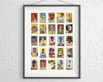 MLB Hall of Fame Baseball Card Poster - Art Print - HOF Collection