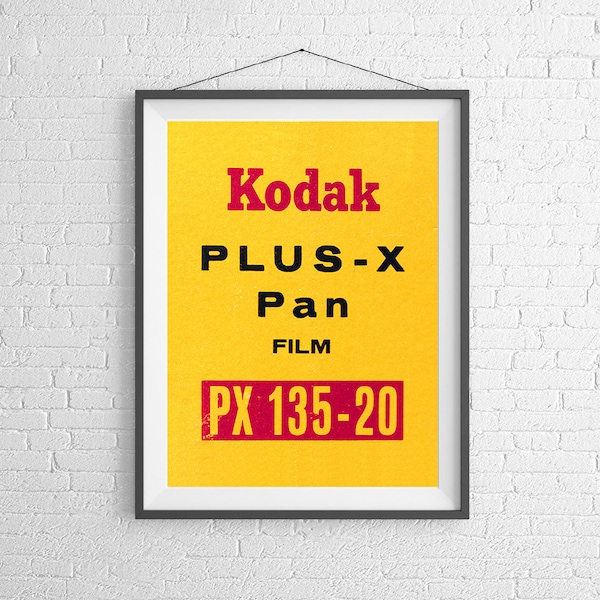 Kodak Plus-X-Pan - Jahrgang Film Box - 35mm-Film - Ilford Agfa - Kunstdruck/Poster