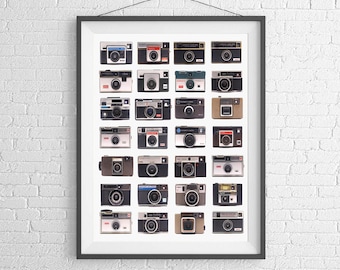 Kodak Instamatic 127 Vintage Film Cameras  - History of Photography Poster  - Camera Art