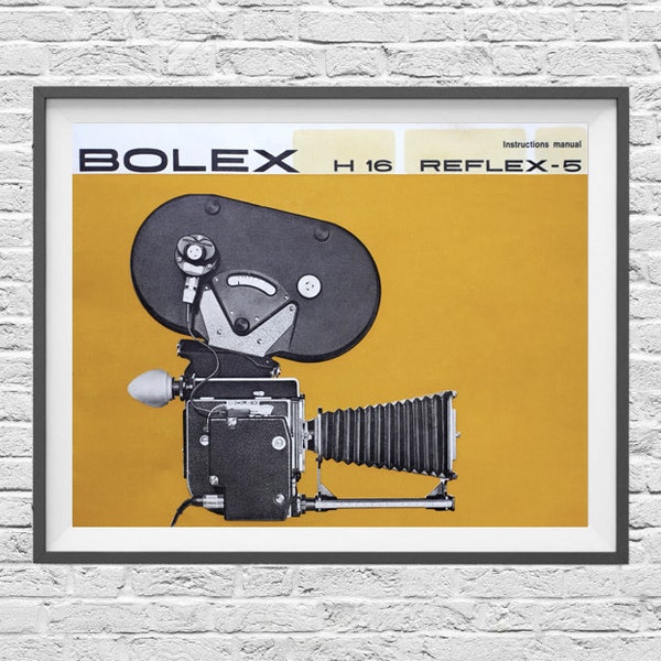 Bolex Reflex  Movie Camera Poster - Super 8 - Cinema Wall Film Poster - Film Art - Movie Camera - Film Camera