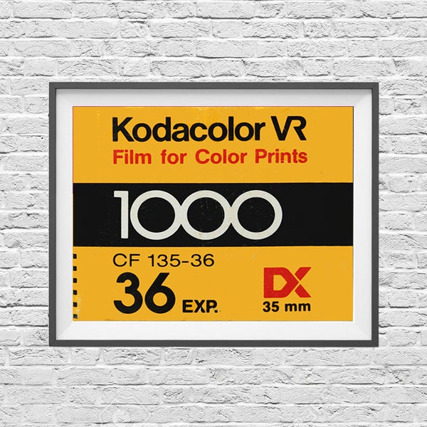 Kodak Kodacolor VR 1000 - Jahrgang Film Box - 35mm Film - Ilford Agfa - Kunstdruck/Poster