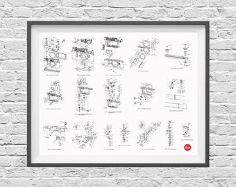 Leica M3 Camera Poster - Vintage Rangefinder 35mm cameras - History of Photography