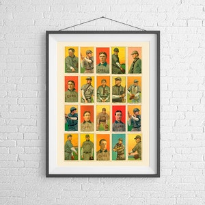 Chicago Cubs - Pôster de cartão de beisebol - Vintage Cubs Memorabilia - Impressão artística