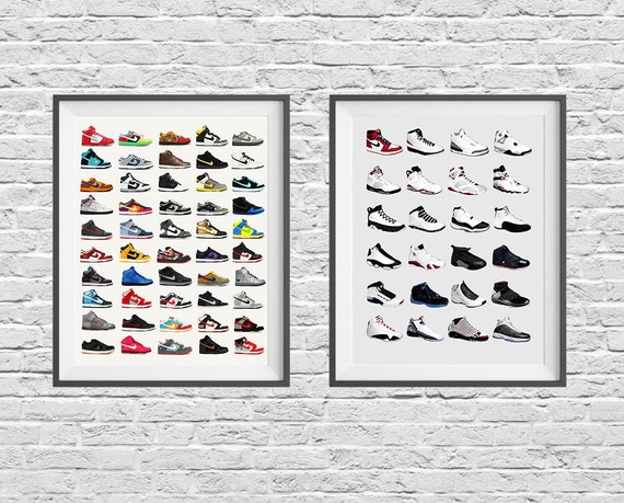 Nike Sneaker Poster Set Nike Shoes Nike Poster Nike - Etsy