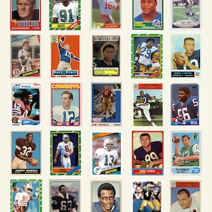 NFL Hall of Fame Football Card Poster Art Print HOF Collection Etsy NFL Hall of Fame Football Card Poster Art Print HOF Collection Etsy