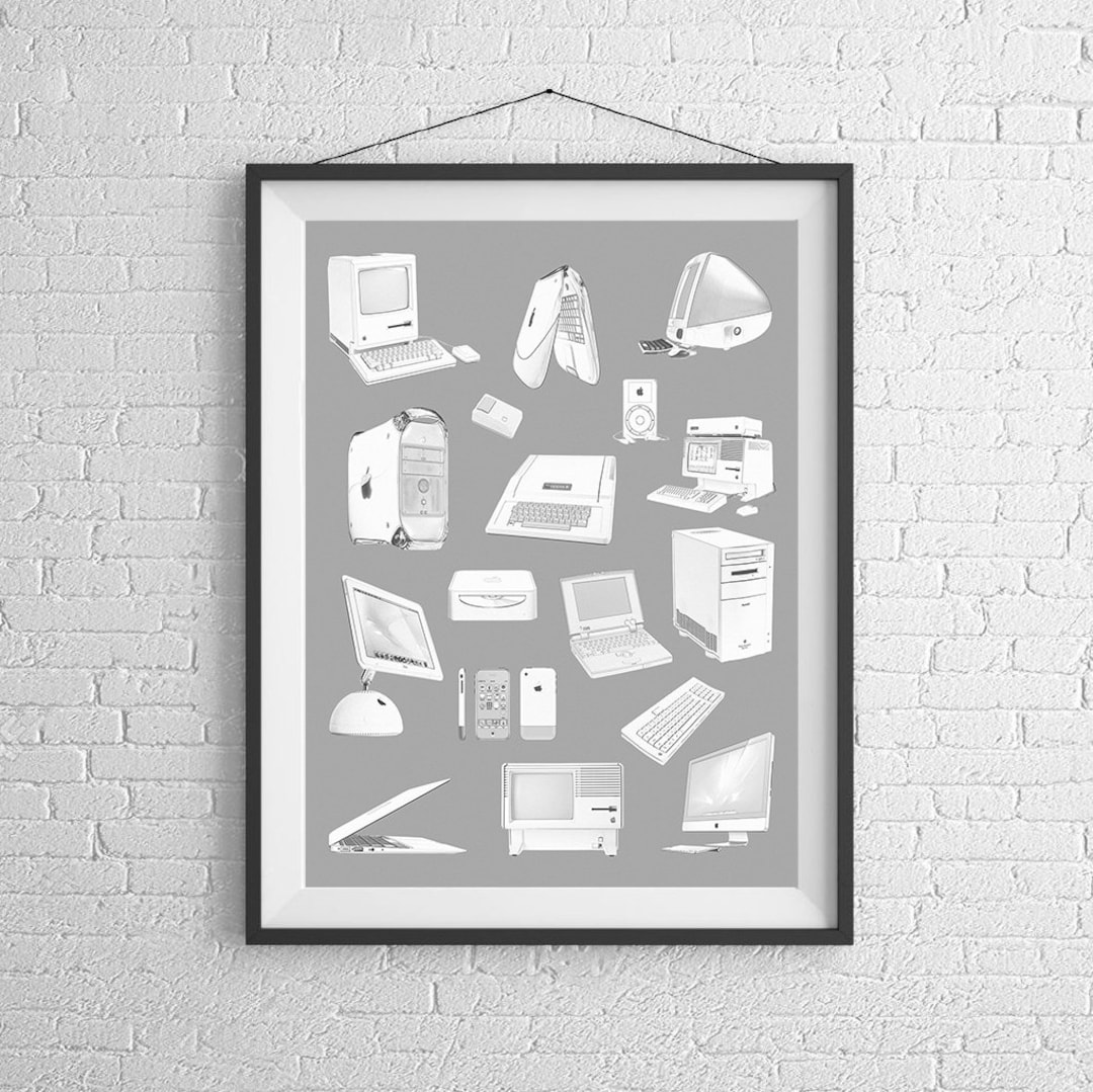 Evolution of the Apple Computer Poster - Computer Geek Art Print ...