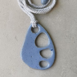 Speckled organic ceramic necklace No. 4