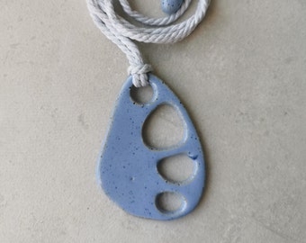 Speckled organic ceramic necklace No. 4