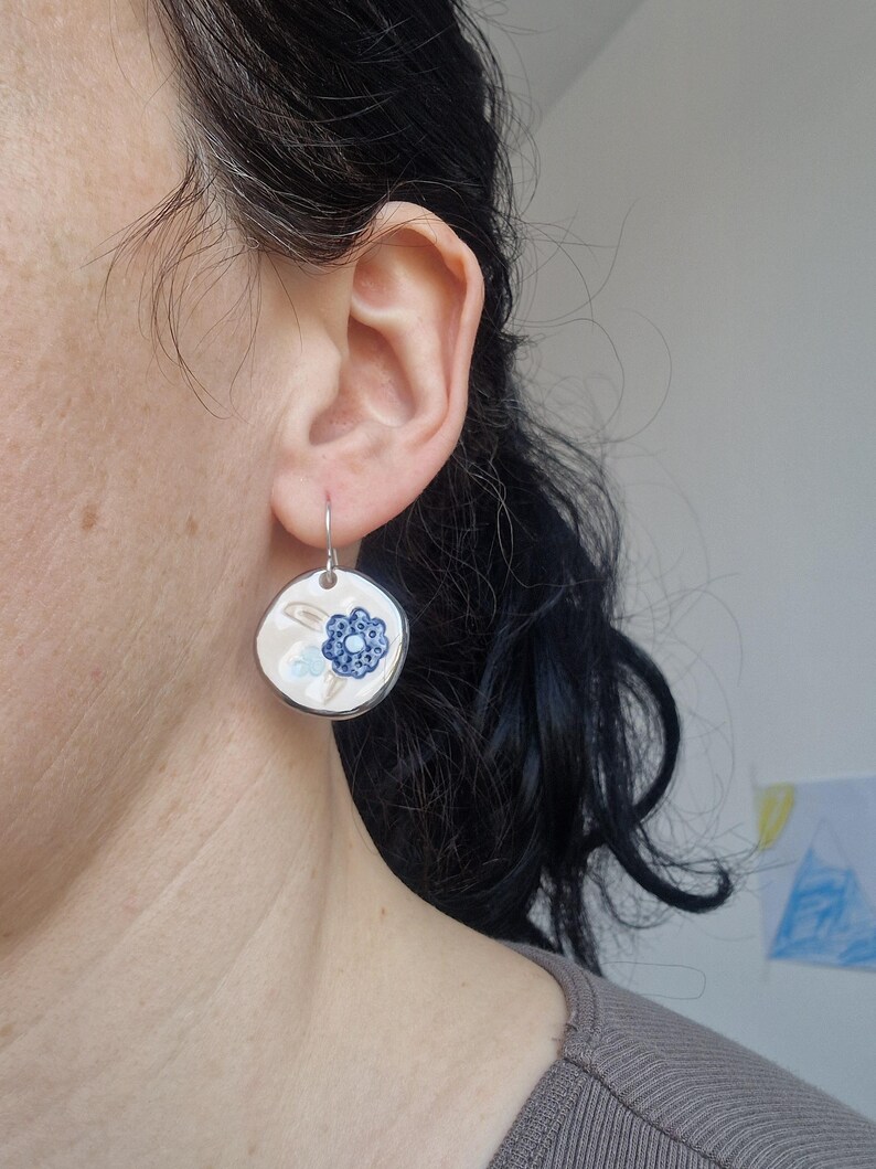 Ceramic earrings No. 24 image 4