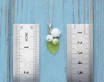 アクセサリー A&G Small Lilium Pendant Small Lily of the Valley Necklace White Flower Necklace