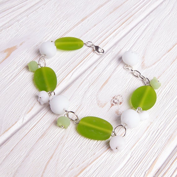 Lily of the valley bracelet Spring jewelry gift for women Etsy