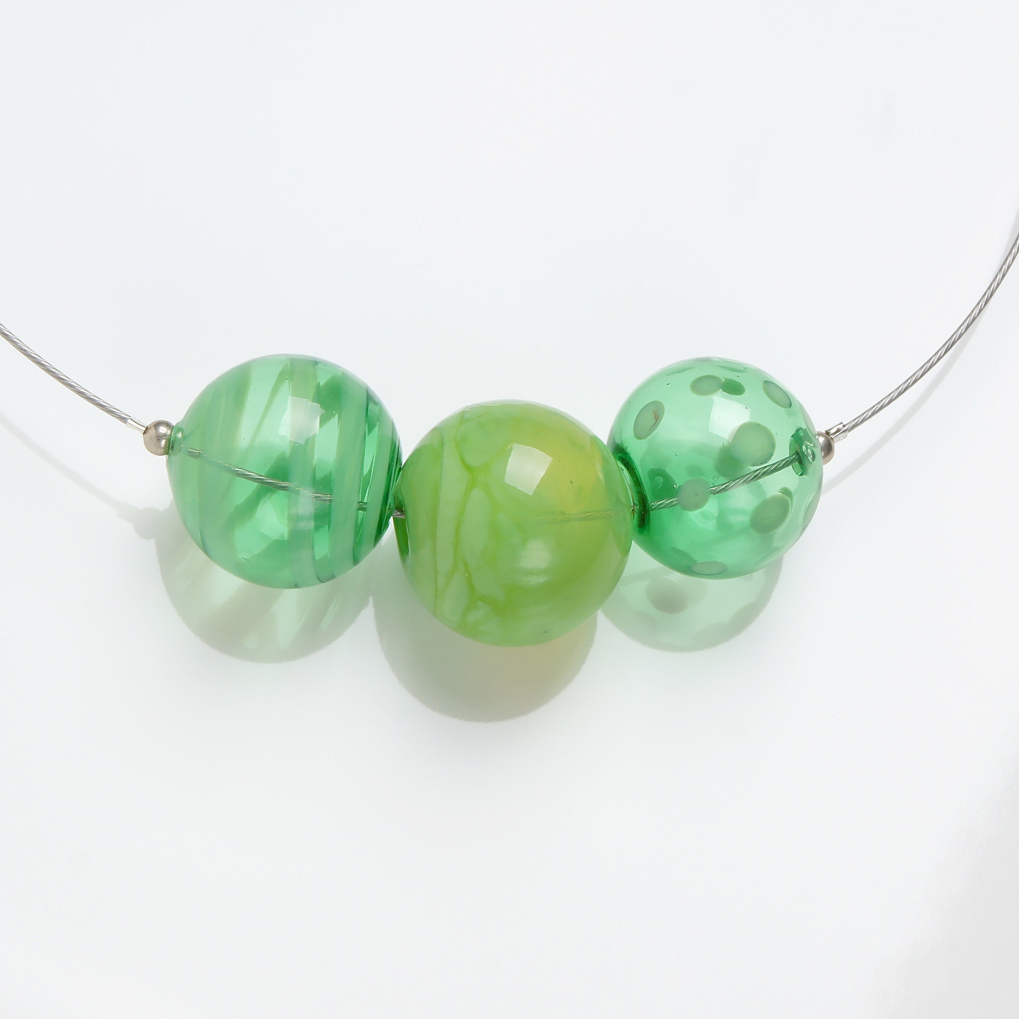 Lime green necklace Green chunky necklace Bold statement Etsy