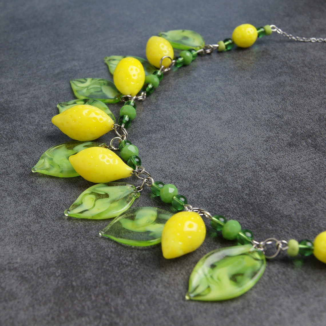 Glass fruit necklace Clearance