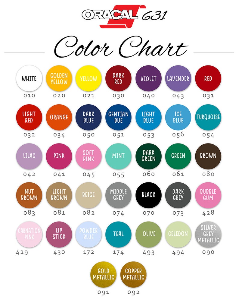 10 Rolls 12x 60 Oracal 631 Matte Colors Adhesive Etsy 10-rolls-12x-60-oracal-631-matte-colors-adhesive-etsy