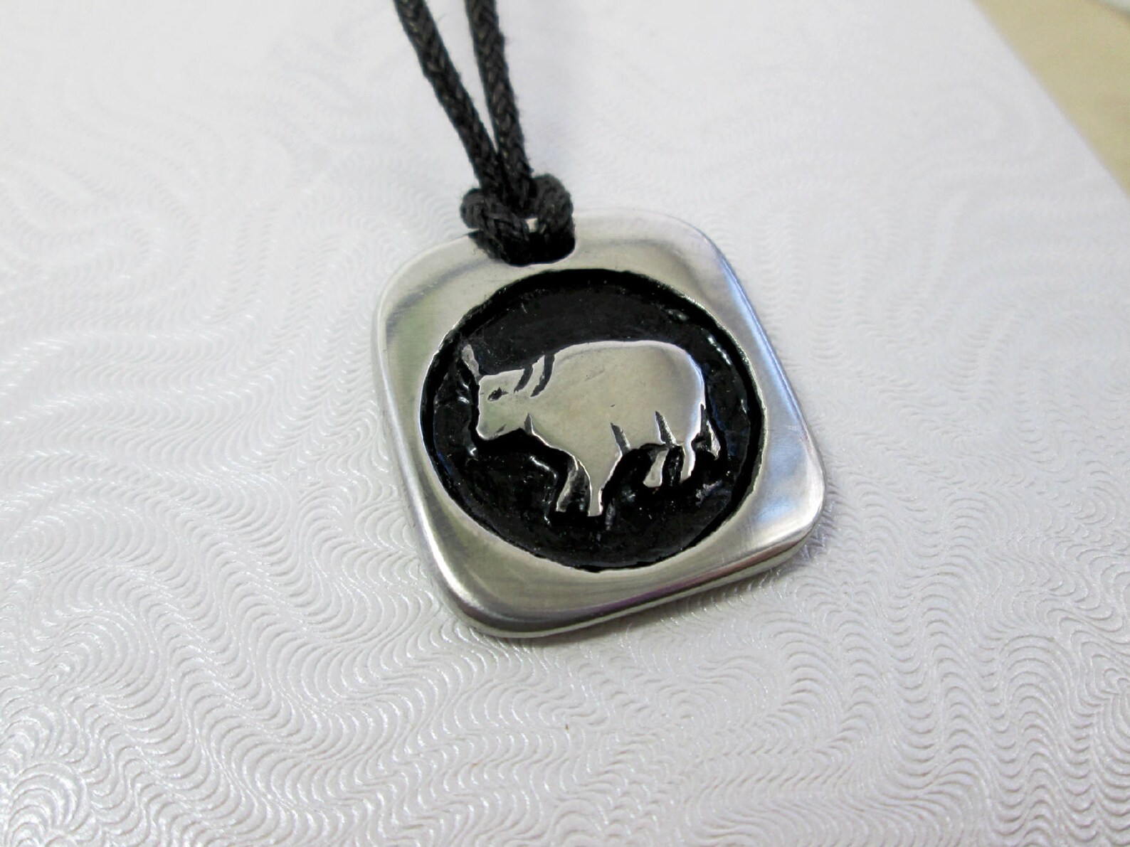 Ox Necklace Chinese Zodiac Animal Necklace Horoscope Astrology Etsy