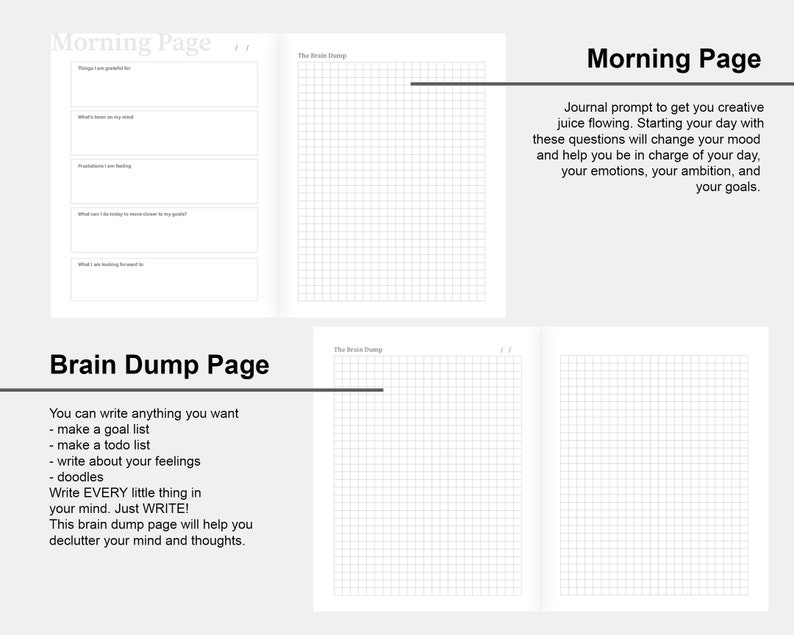 Morning Page Journal Template Digital and Printable Etsy Morning Page Journal Template Digital and Printable Etsy