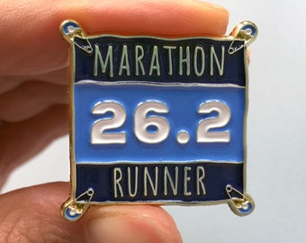 Marathon Runner Enamel Pin Badge, marathon gift, gift for runner, marathon