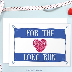 Cartão Long Run para corredor, Cartão de aniversário, Cartão de amor, Cartão para ele, para ela, triatlo, Cartão de corrida, Cartão Tri, Long Run