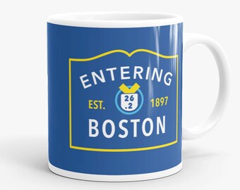 Boston Mug, Entering Boston Sign Mug
