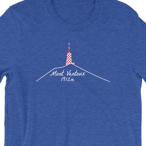 Mont Ventoux Elevation T shirt, flattering unisex fit for both men & women, eco friendly made on demand