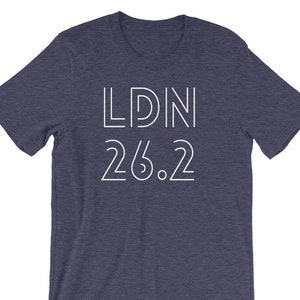 London 26.2 Marathon T shirt, Unisex fit for both men & women, eco friendly made on demand