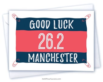 Manchester Good Luck Card, Marathon Good Luck