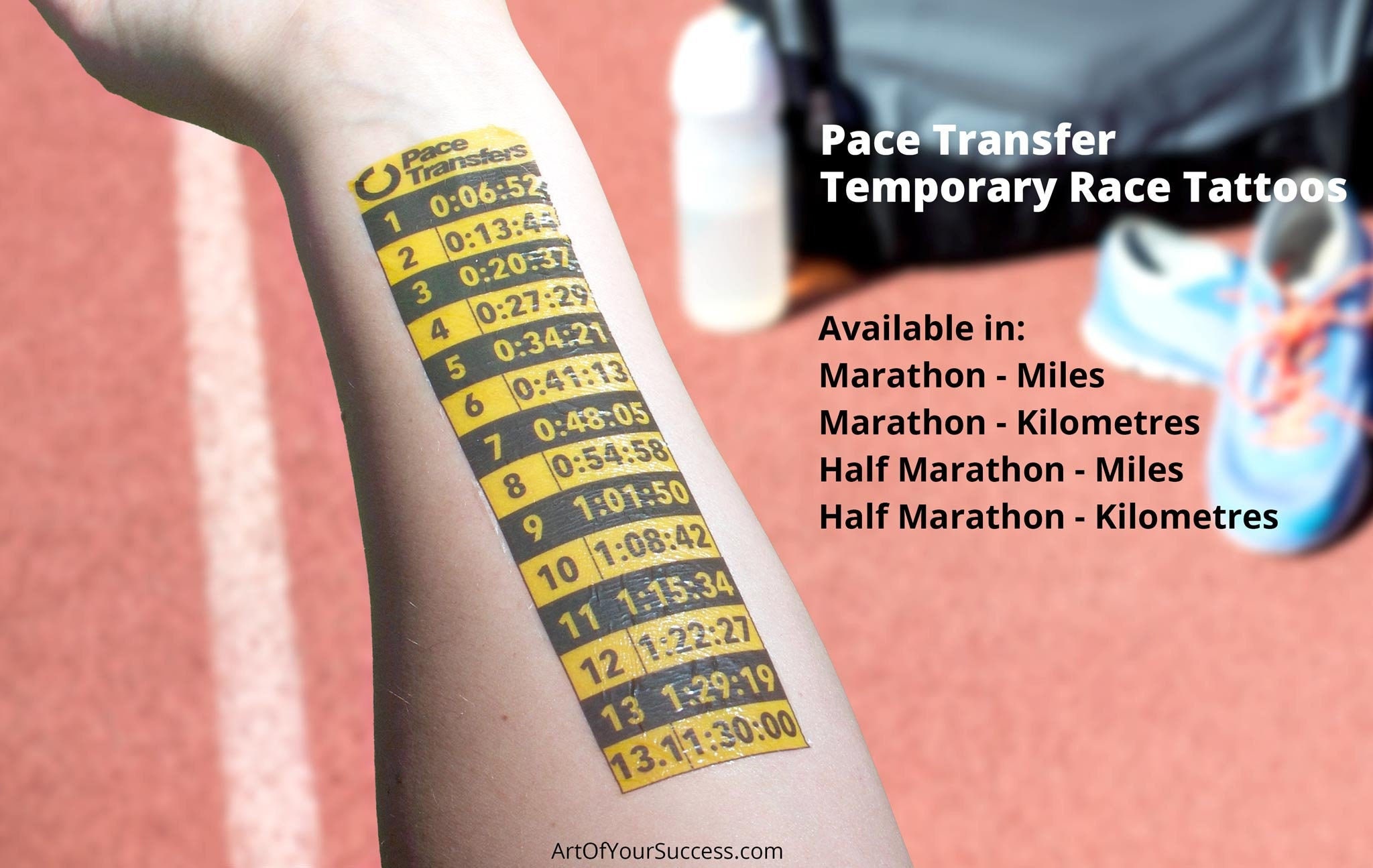 DIY Weatherproof Full or Half Marathon Race Pace Band