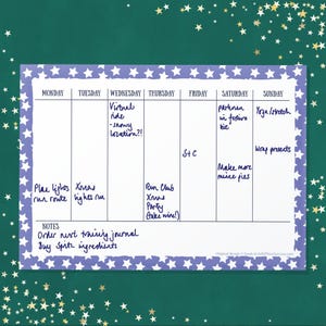 Wochenplaner Pad, Schreibtischplaner, Schreibtischunterlage, Wochenplaner Notizblock, A5 Wochenplaner Notizblock, Arbeit von zu Hause aus, Home Office Organisation, Planer