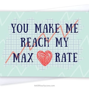 Max Heart rate, Valentinskarte für Läufer, Jubiläumskarte, Liebeskarte, Karte für ihn, sie, Radsportler-Triangle, Herzfrequenz