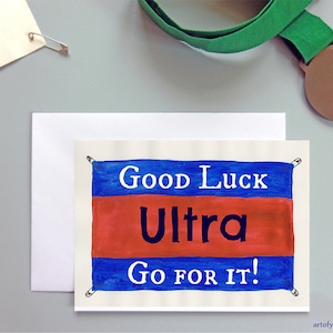 Ultra, carte Good Luck Ultra Run, ultra marathon, ultra run, carte de course, carte pour coureur