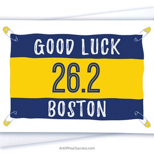 Boston Good Luck Card, of Boston Gefeliciteerd Card