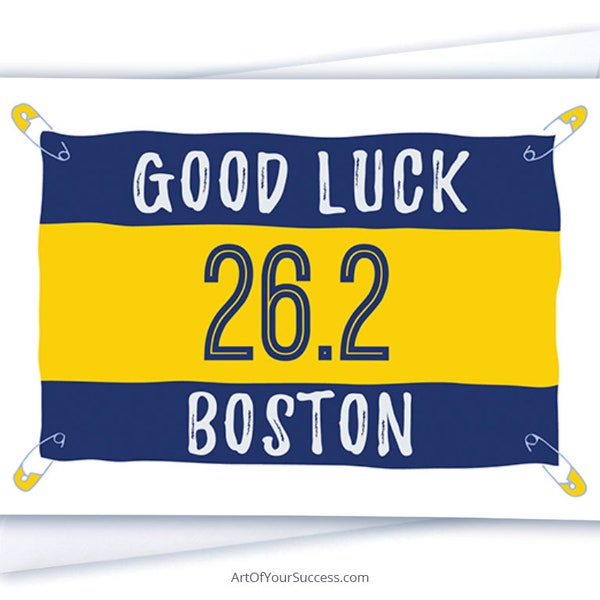 Boston Good Luck Card, or Boston Congratulations Card