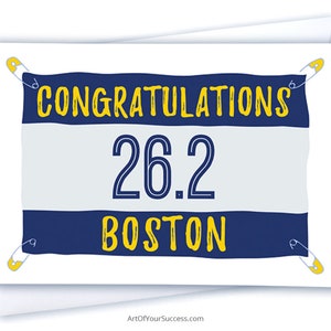 Carte de félicitations de Boston ou carte de bonne chance de Boston