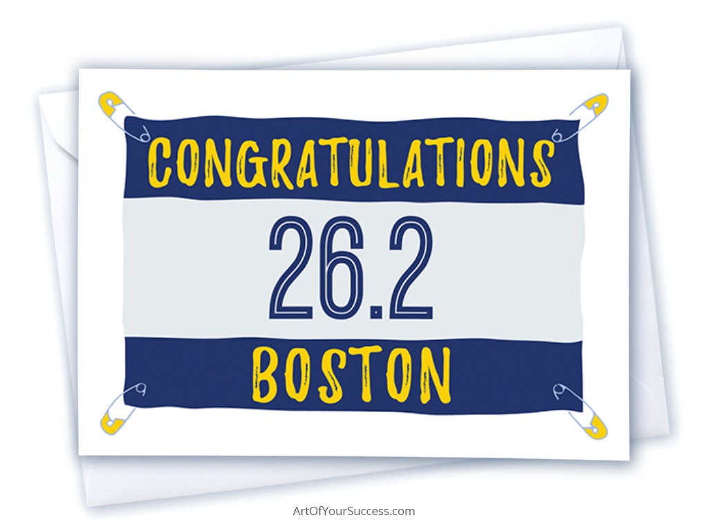 Boston Congratulations Card, or Boston Good Luck Card