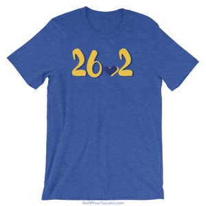 Boston 26.2 Love T shirt, Unisex fit for both men & women, eco friendly made on demand