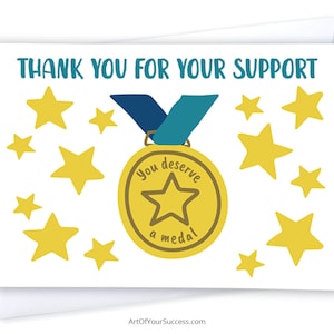 Gracias por tu tarjeta de apoyo, maratón gracias, medalla de agradecimiento, medalla de apoyo, corredor gracias, triatleta gracias, familia gracias