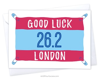 London Good Luck Card, Marathon Good Luck or Congratulations