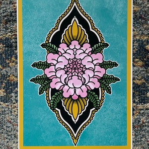 Tibetan Peony Mandala digital A3 print