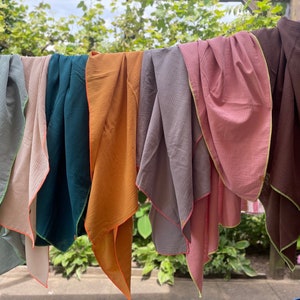 XXL Musselin Decke Strandtuch verschiedene Größen Neon Farben Rosa Grau Petrol Braun