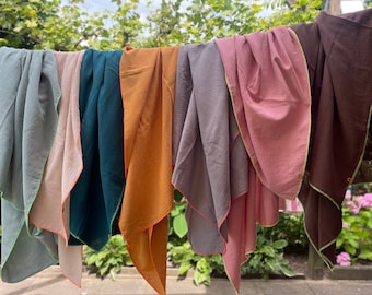 XXL Musselin Decke Strandtuch verschiedene Größen Neon Farben Rosa Grau Petrol Braun