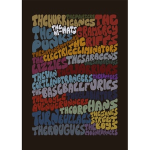 The Warriors  Typography. 70&#39;s Style Typography. Gangs of the Classic Cult Film The Warriors.