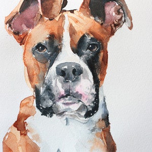 Pet Portrait Dog Portrait Custom Pet Portrait Pet Memorial Dog Painting Watercolor pet painting Paint My Dog Pet Lover Gift image 4