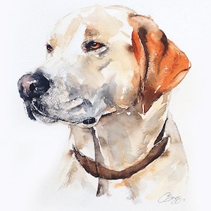 Custom pet portrait art memorial painting original hand painted wall art dog lover customized gift watercolour paint my pet dog gift art