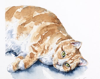 Pet Portrait - Dog Portrait - Custom Pet Portrait - Pet Memorial - Cat Painting - Watercolor pet painting - Paint My Cat - Pet Lover Gift