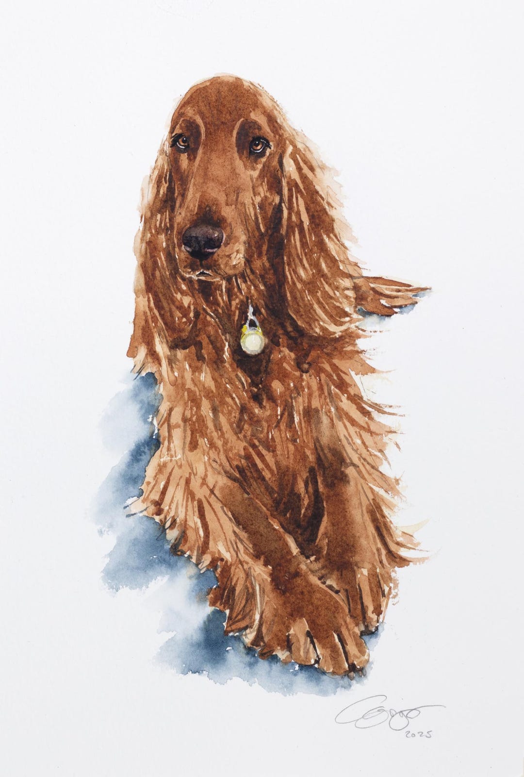 Pet Portrait Painting Art Memorial Dog Portrait Original Custom Hand ...