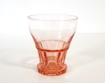 Blush Pink Tumbler Glass, Pink Glassware Vintage, Pink Depressionglass, Pink Tumbler Glass